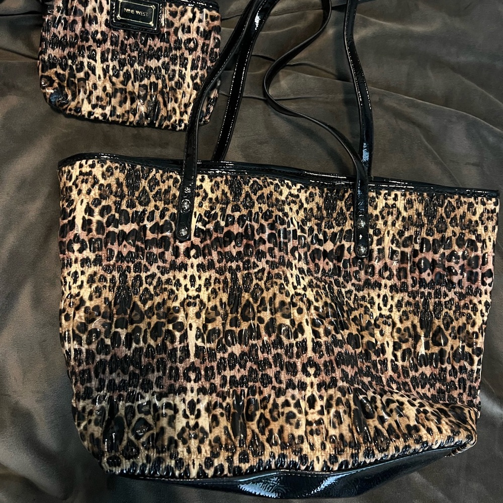 Nine West Leopard Print Tote Bag